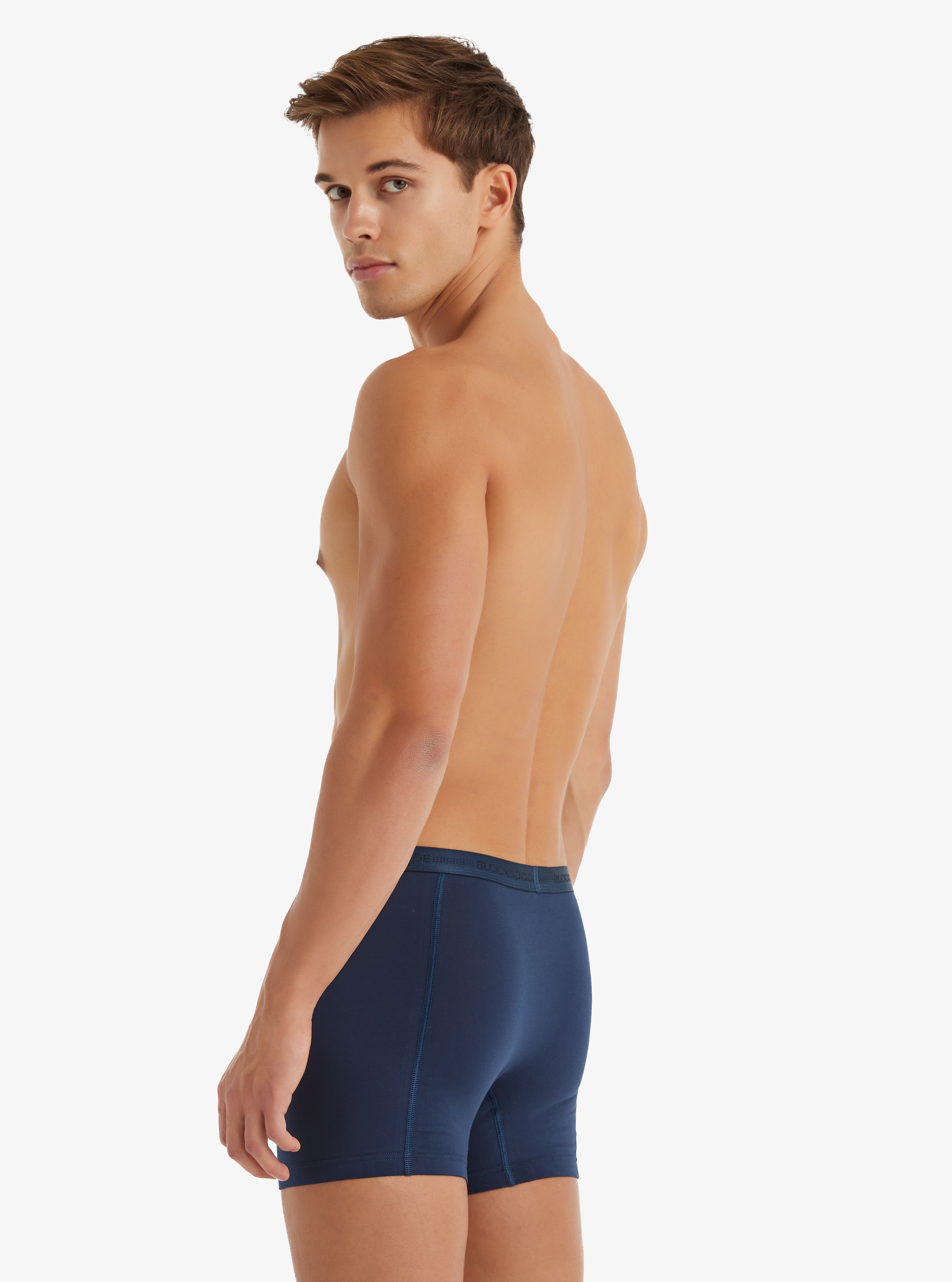 Erkek Pamuk Elastan Boxer Aura 9502 - Lacivert - 2