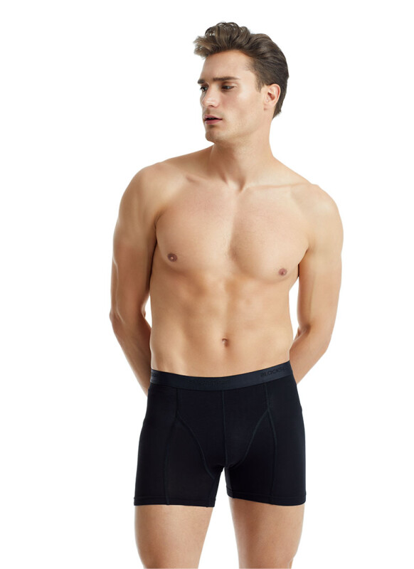 Erkek Pamuk Elastan Boxer Aura 9502 - Siyah - 3