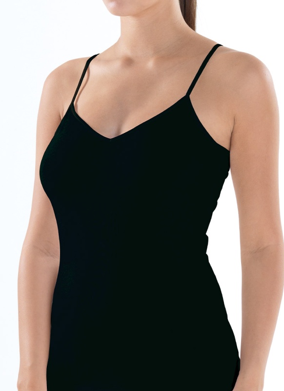 Kadın Atlet Aura Satin 1403 - Siyah - 1