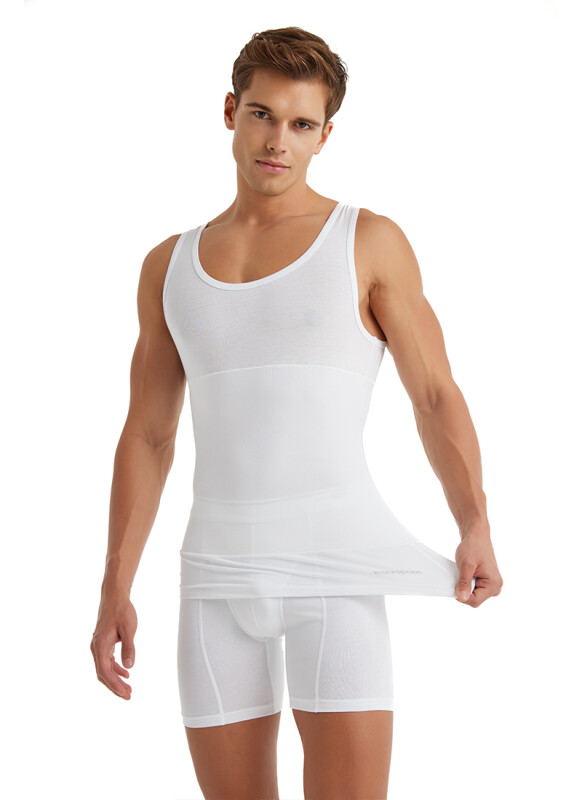 Erkek Korse Atlet 9209 - Beyaz - Blackspade (1)