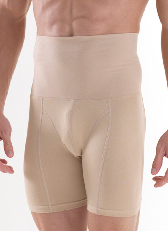 Erkek Pamuk Elastan Korse Boxer Yüksek Bel 9210 - Ten - 1