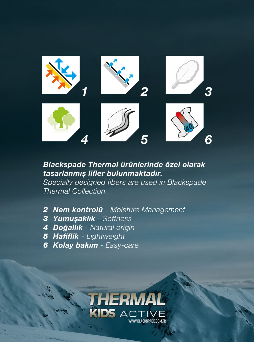 Çocuk Termal Tişört 2. Seviye 9265 - Gri Melanj - 7