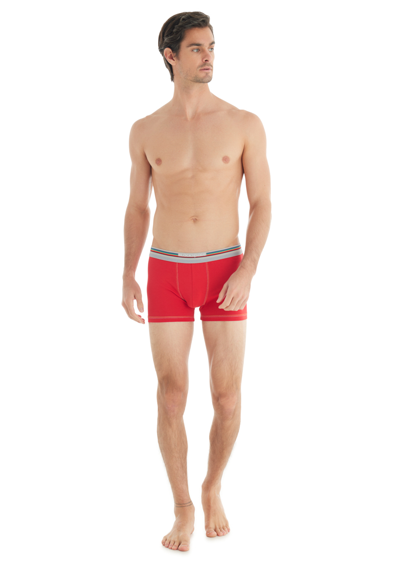 Erkek Pamuk Elastan Boxer Colours 9550 - Kırmızı - 4