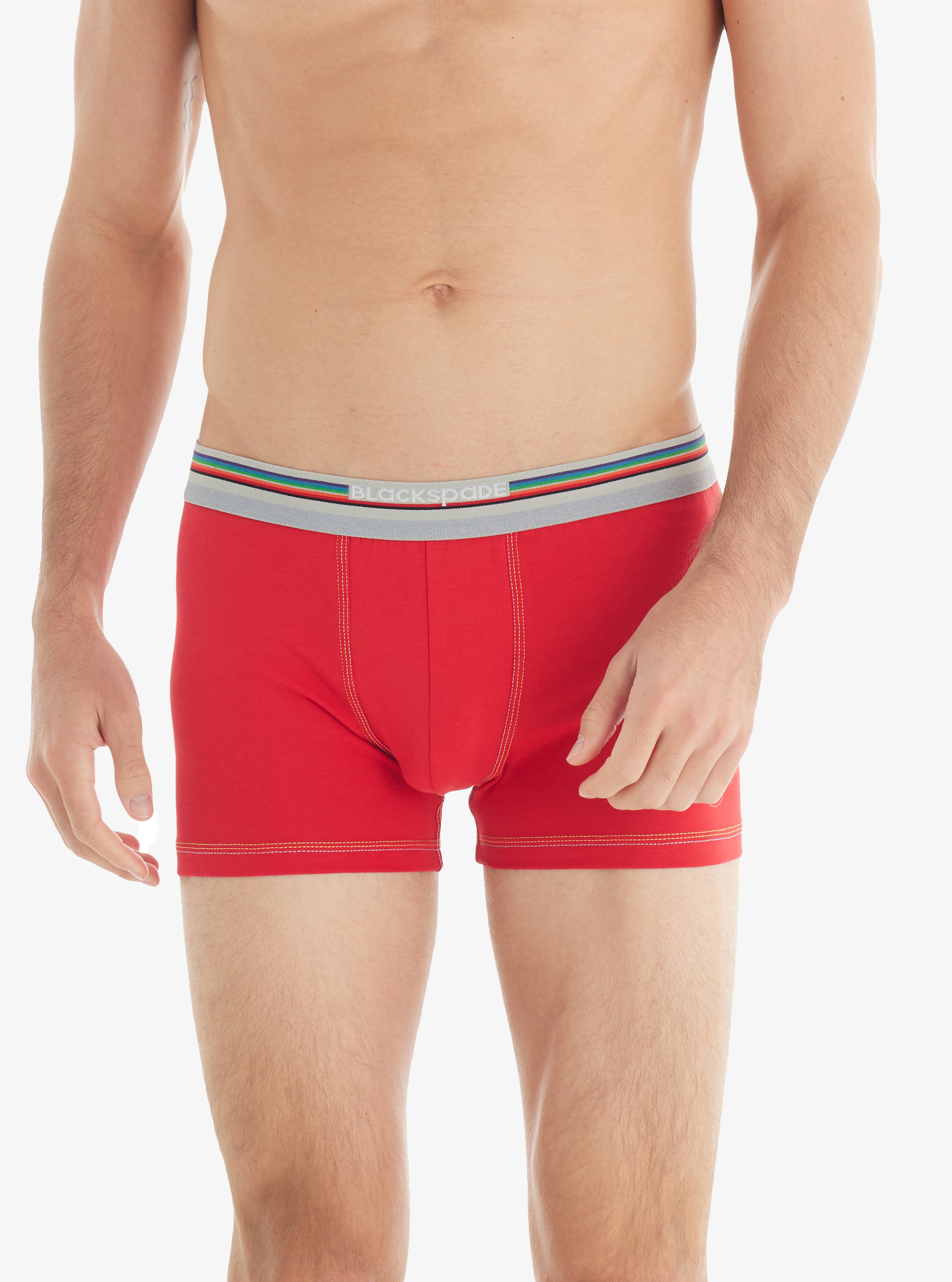 Erkek Pamuk Elastan Boxer Colours 9550 - Kırmızı - 3