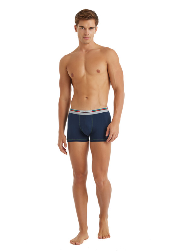 Erkek Pamuk Elastan Boxer Colours 9550 - Lacivert - 4