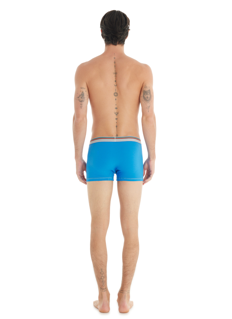 Erkek Pamuk Elastan Boxer Colours 9550 - Mavi - 5