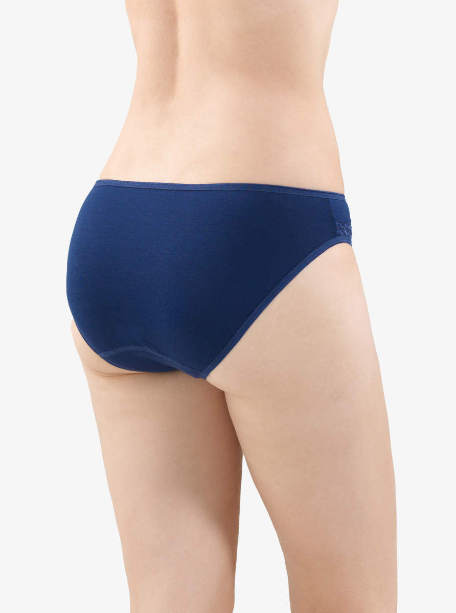 Kadın Dantelli Külot Comfort Classics 1345 - Lacivert - Blackspade (1)