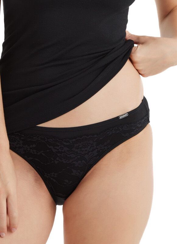 Kadın Dantelli Külot Comfort Classics 1345 - Siyah - 3