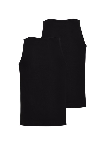 Erkek Atlet 2'li Paket Loose Fit 9225 - Siyah - Blackspade (1)