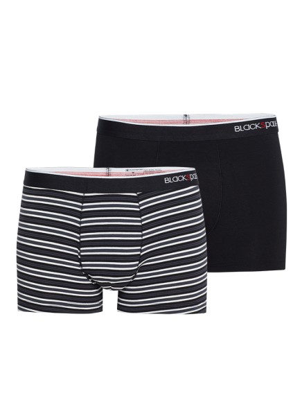 Erkek Boxer 2'li Paket Stripes 9551 - Siyah - Blackspade