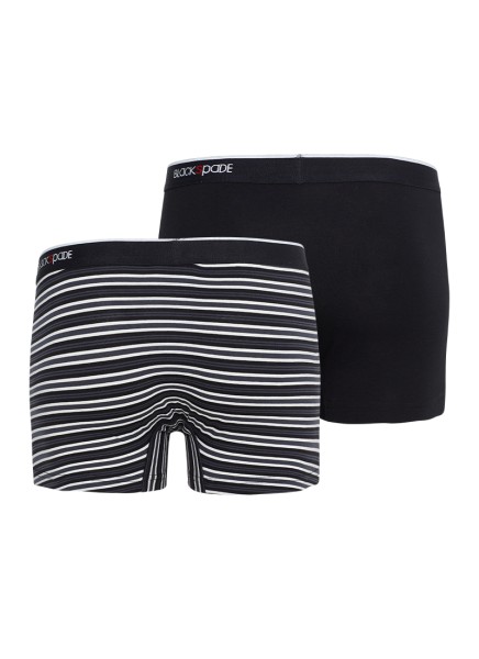 Erkek Boxer 2'li Paket Stripes 9551 - Siyah - 2