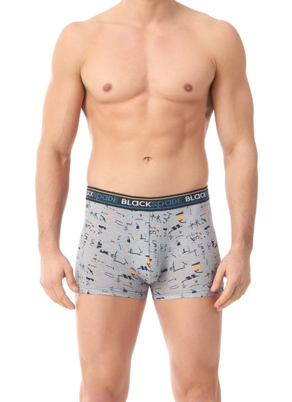 Erkek Pamuk Elastan Boxer 30800 - Gri - 1