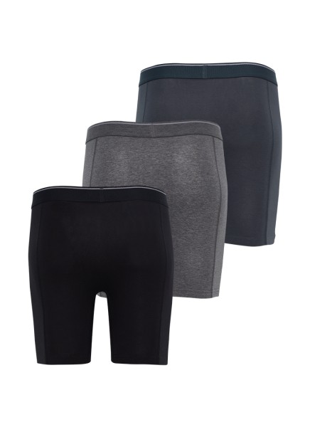 Erkek Boxer 3'lü Paket Tender Cotton 9683 - Siyah Antra Melanj Antrasit - 2
