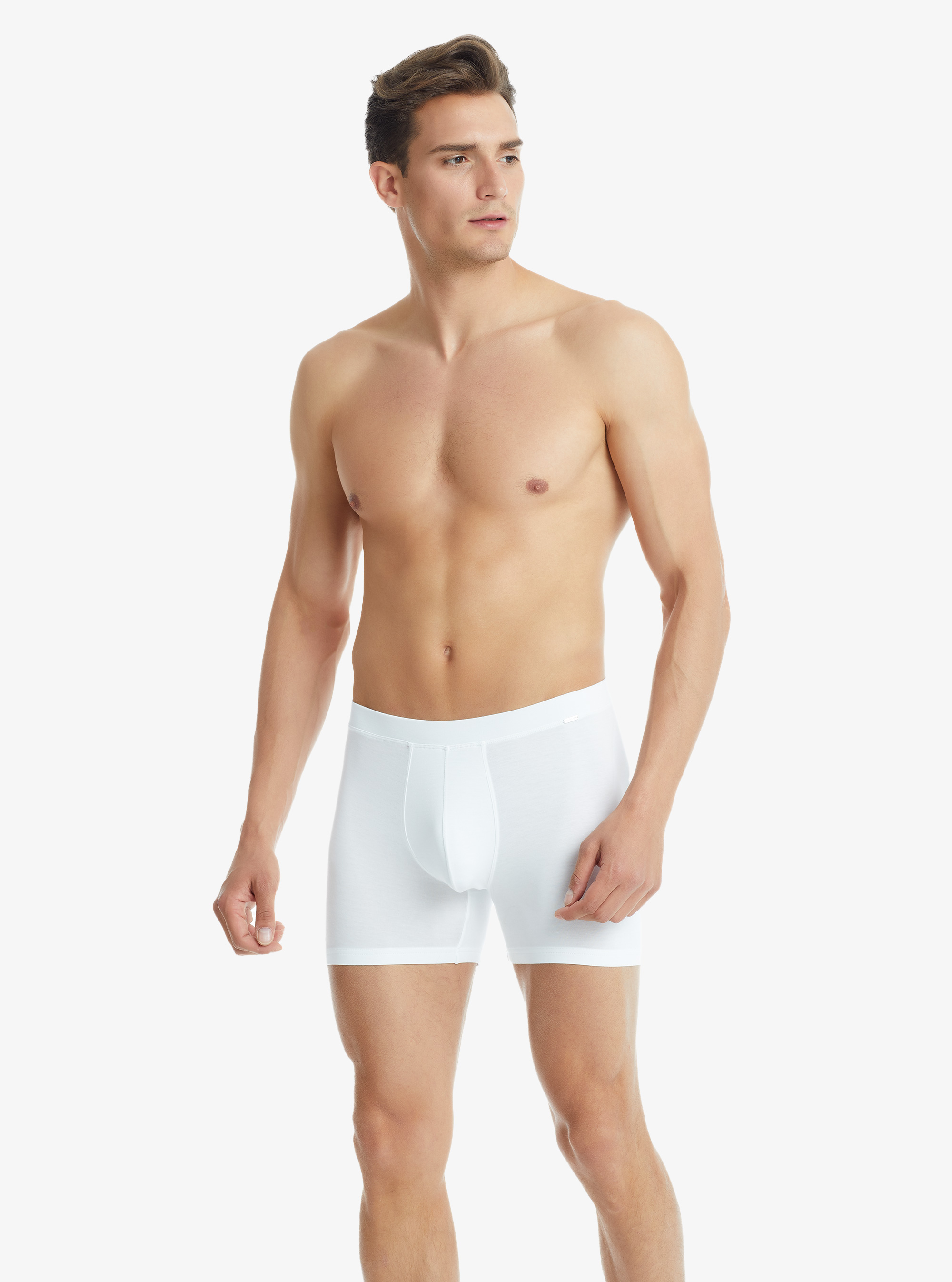 Erkek Modal Elastan Boxer Silver 9313 - Beyaz - Blackspade