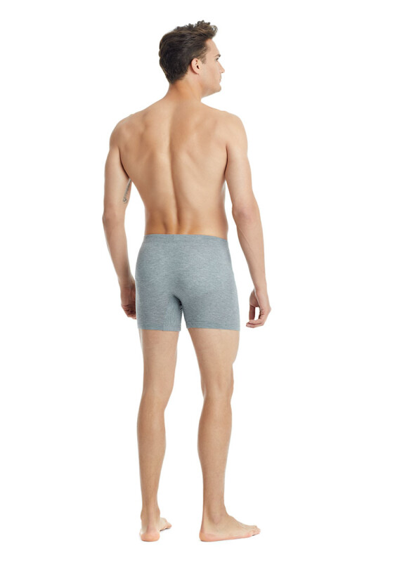 Erkek Modal Elastan Boxer Silver 9313 - Gri Melanj - 4