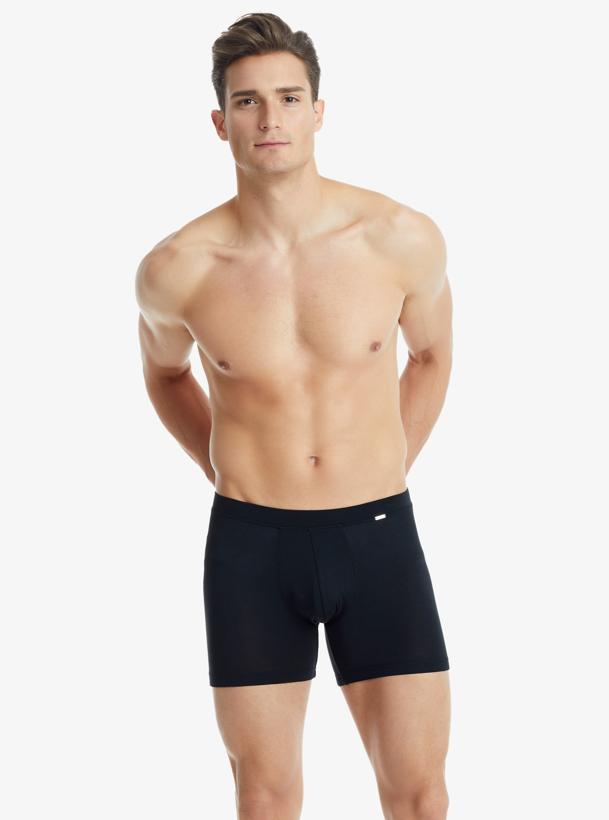 Erkek Modal Elastan Boxer Silver 9313 - Siyah - Blackspade