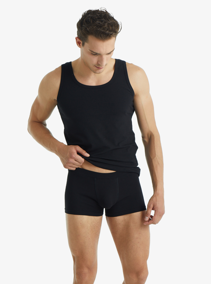 Erkek Organik Pamuk Elastan Boxer 9481 - Siyah - Blackspade (1)