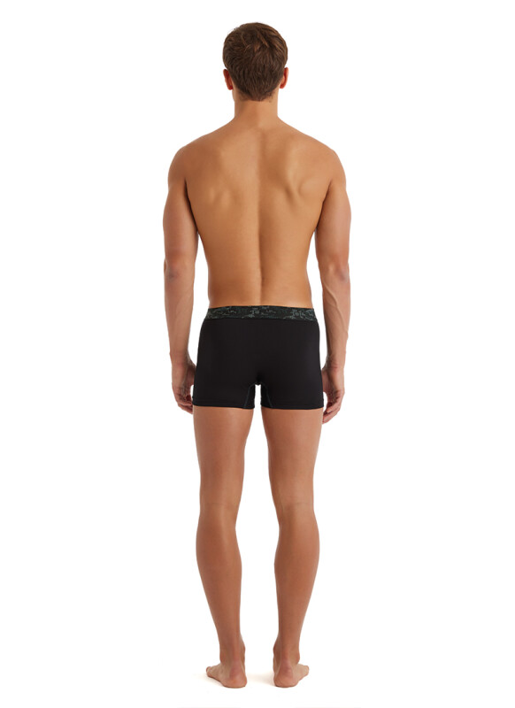Erkek Pamuk Elastan Boxer 9555 - Siyah - 5