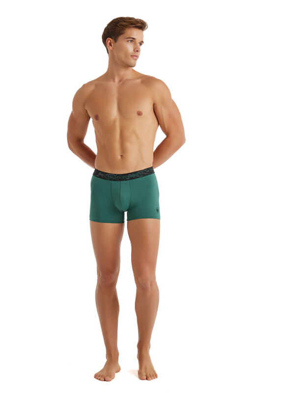 Erkek Pamuk Elastan Boxer 9555 - Yeşil - 4