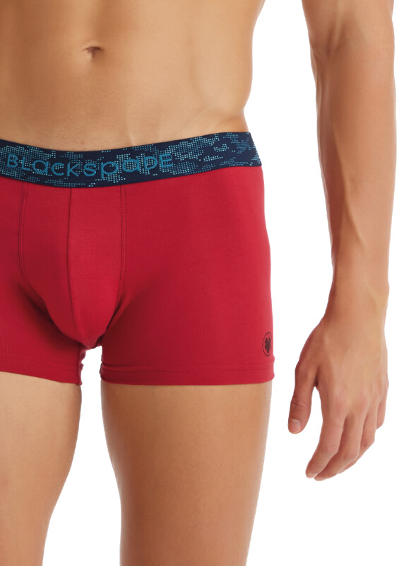 Erkek Pamuk Elastan Boxer 9556 - Kırmızı - 3