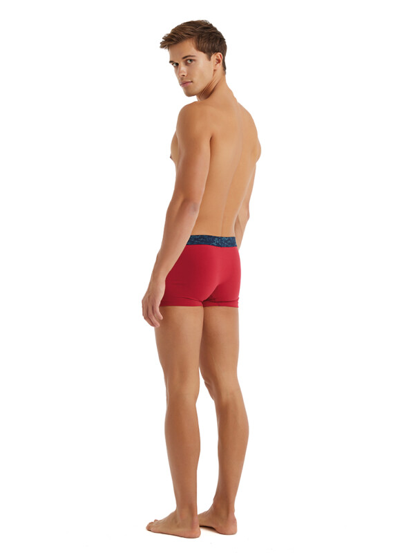 Erkek Pamuk Elastan Boxer 9556 - Kırmızı - 4