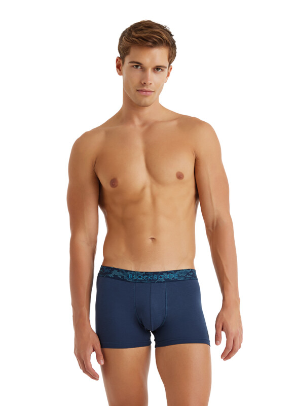 Erkek Pamuk Elastan Boxer 9556 - Lacivert - 4