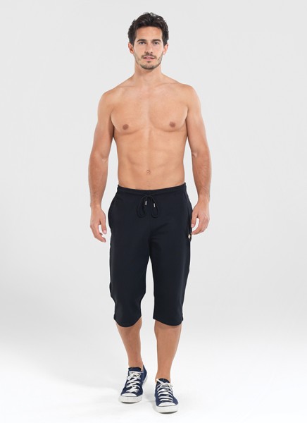 Erkek Capri Şort 7824 - Siyah - 1