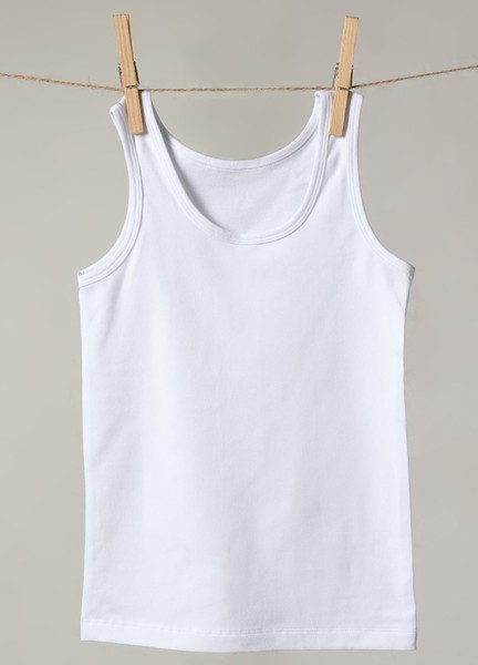 Erkek Çocuk Organik Atlet 9400 - Beyaz - Blackspade (1)