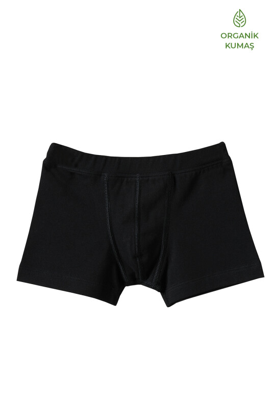 Erkek Çocuk Organik Boxer 2'li Paket 9401 - Siyah - 1