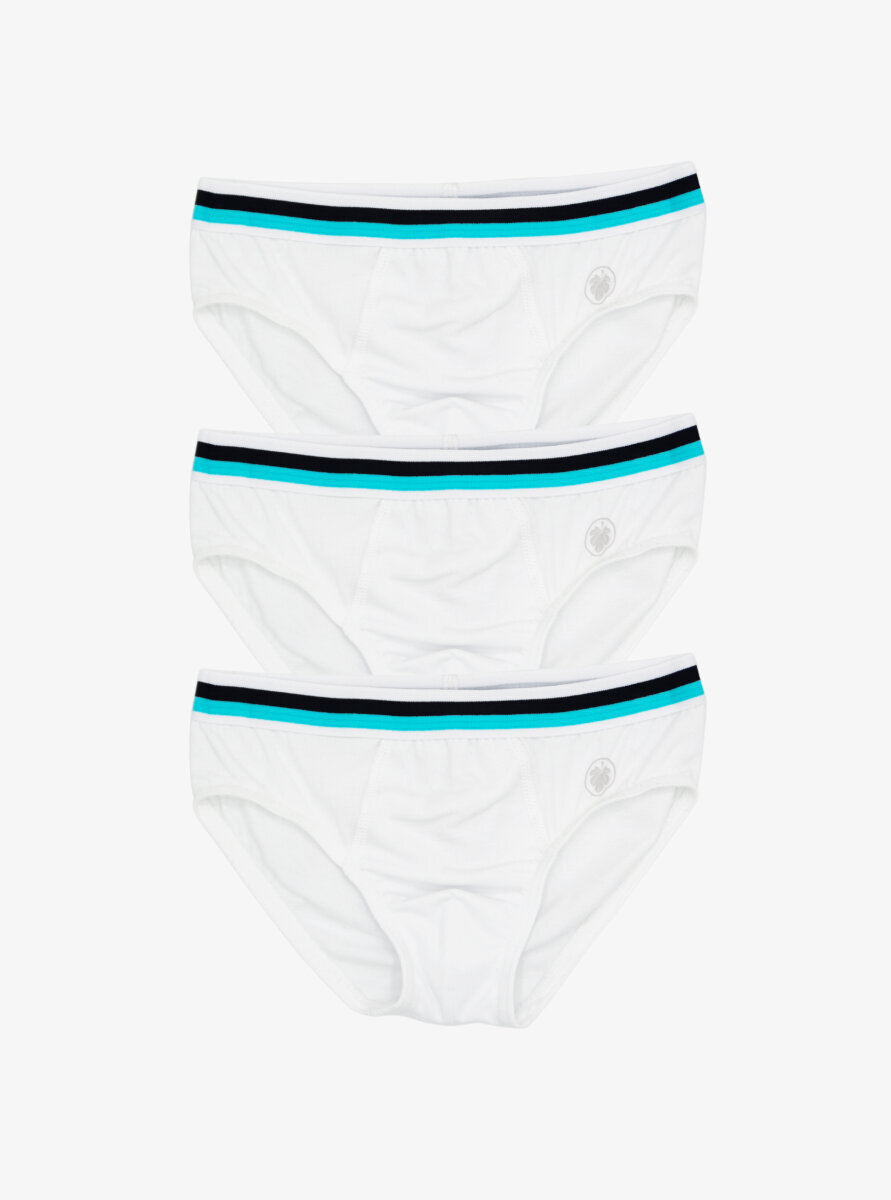 Erkek Çocuk Külot 3'lü Paket 9394 - Beyaz - Blackspade