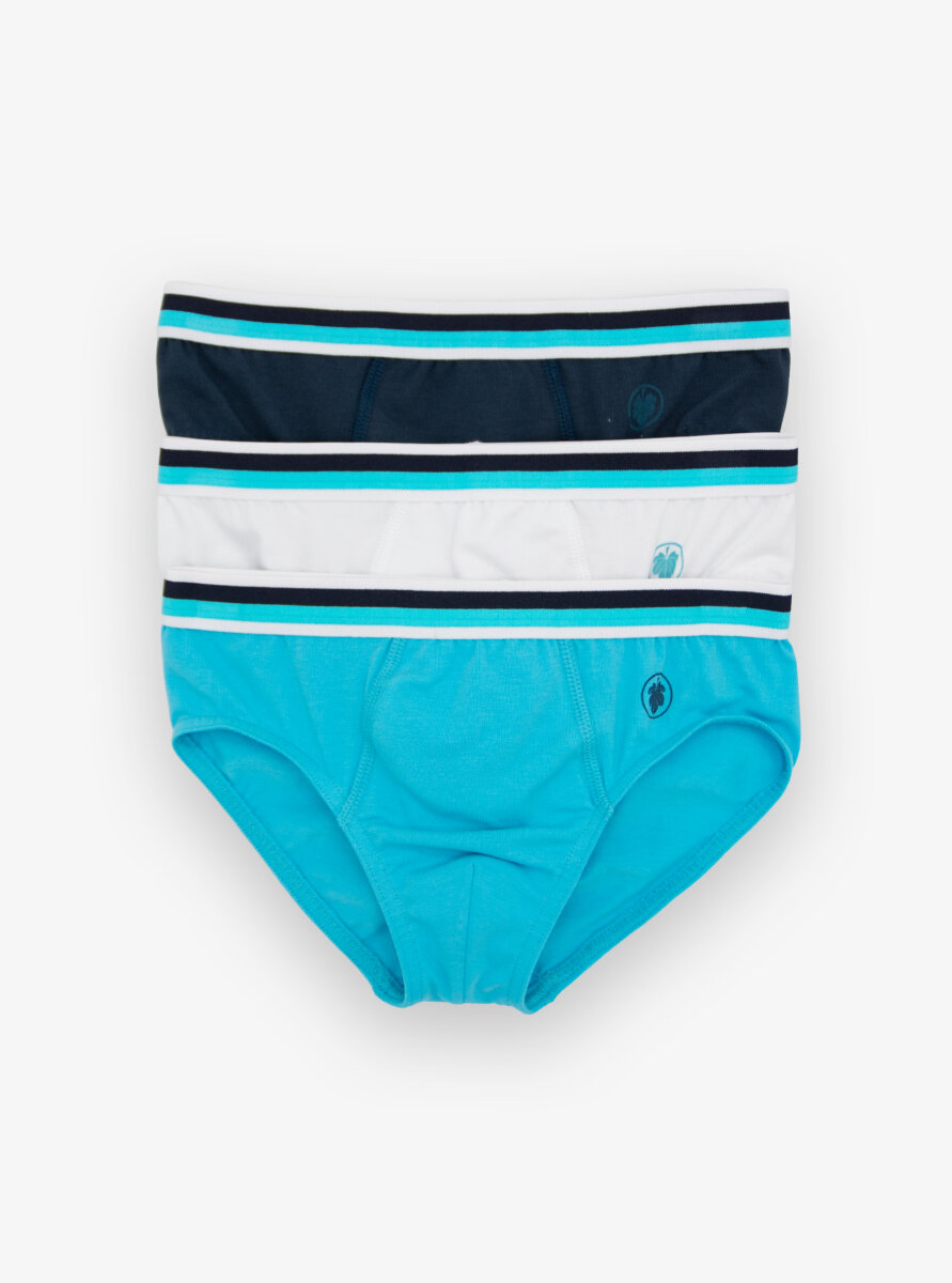 Erkek Çocuk Külot 3'lü Paket 9394 - Lacivert Aqua Beyaz - 5