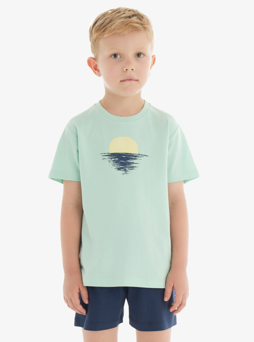 Erkek Çocuk T-Shirt 40750 - Açık Turkuaz - Blackspade