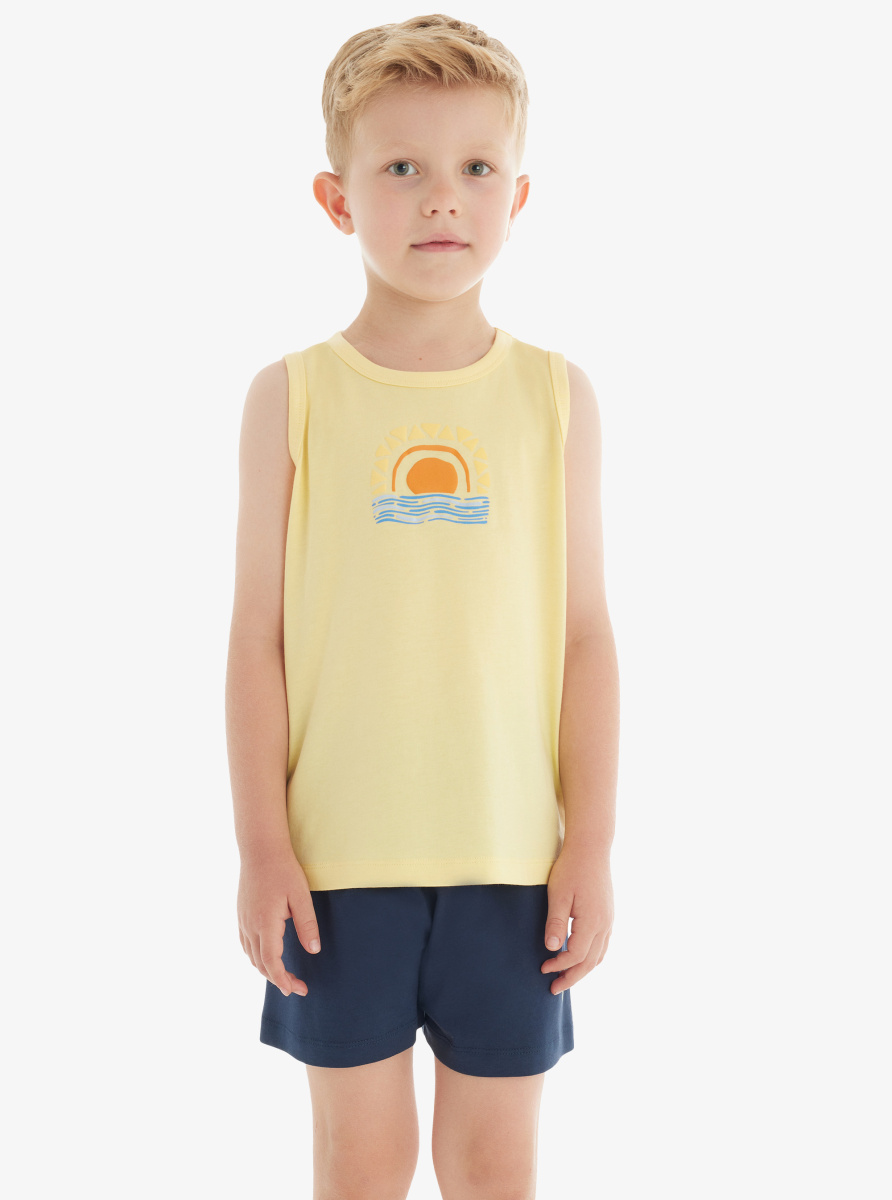 Erkek Çocuk T-Shirt 40751 - Açık Sarı - Blackspade