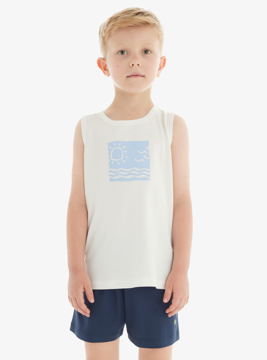 Erkek Çocuk T-Shirt 40751 - Krem - Blackspade