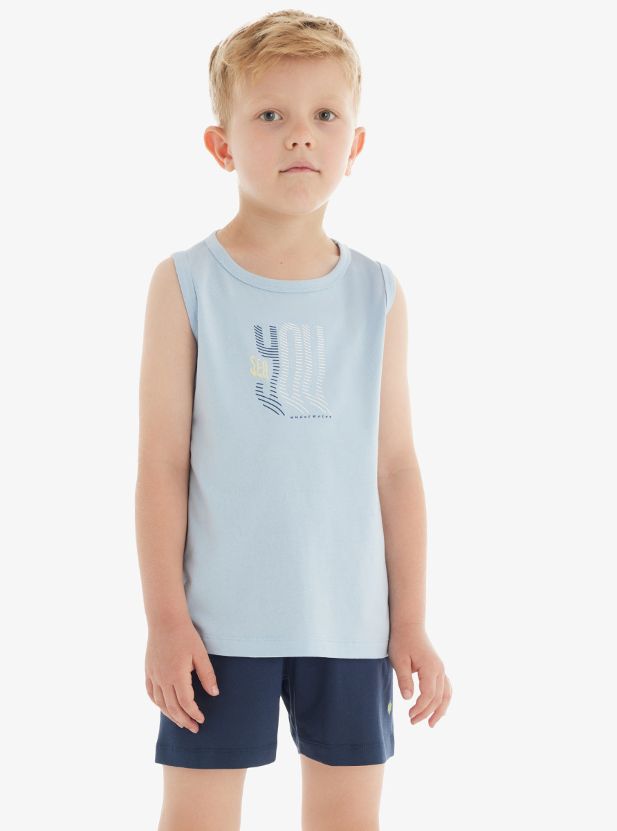 Erkek Çocuk T-Shirt 40751 - Mavi - Blackspade