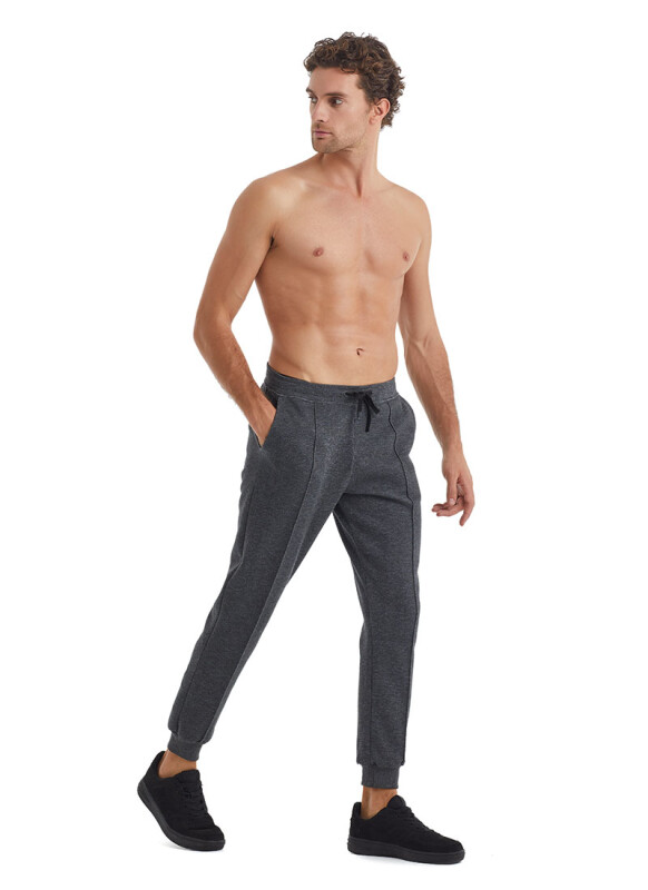 Erkek Eşofman Altı 40443 - Antrasit Melanj - Blackspade (1)