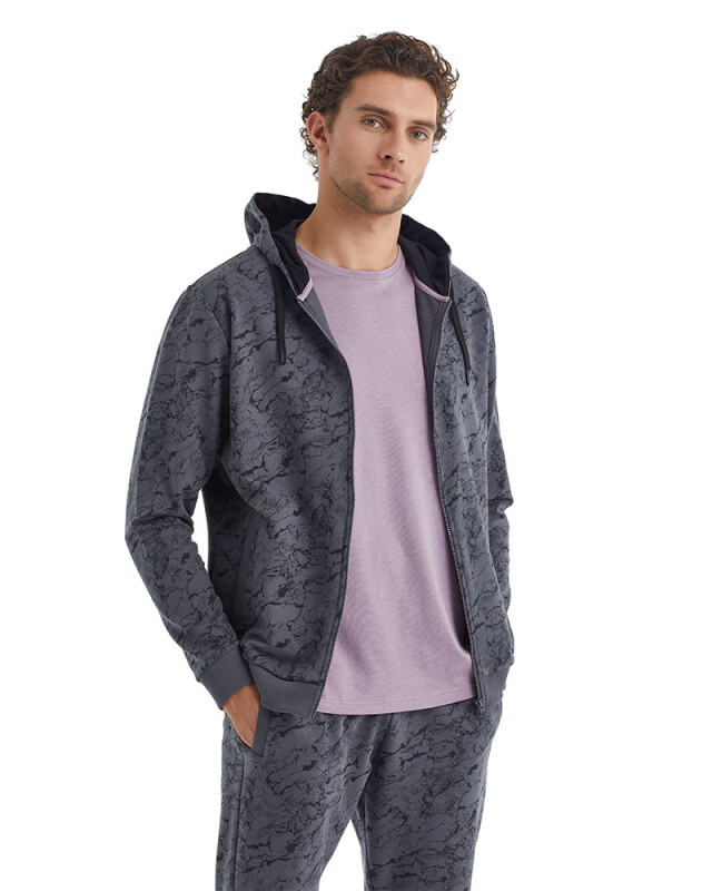 Erkek Eşofman Üstü 40074 - Desenli - 1