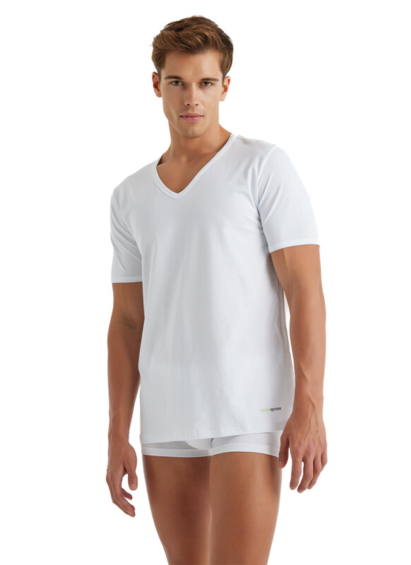 Erkek Fanila V Yaka Tender Cotton 9239 - Beyaz - 1