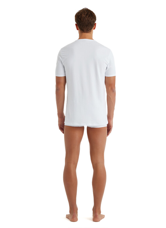 Erkek Fanila V Yaka Tender Cotton 9239 - Beyaz - 4