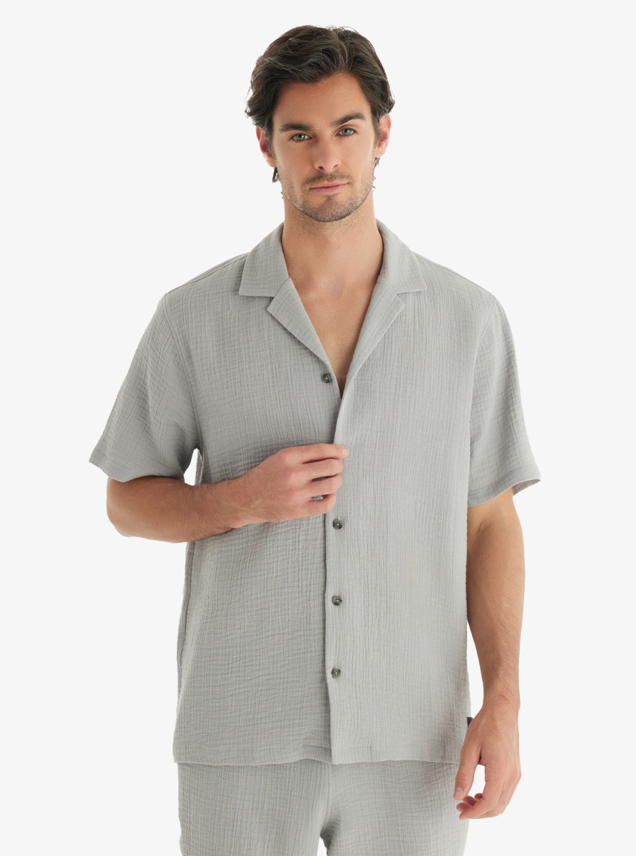 Erkek Gömlek 10767 - Gri - Blackspade