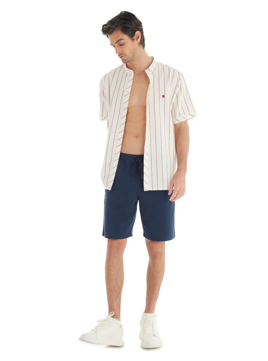 Erkek Gömlek 40720 - Bordo Çizgili - 5