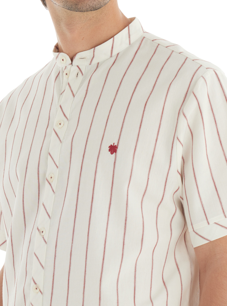 Erkek Gömlek 40720 - Bordo Çizgili - 3