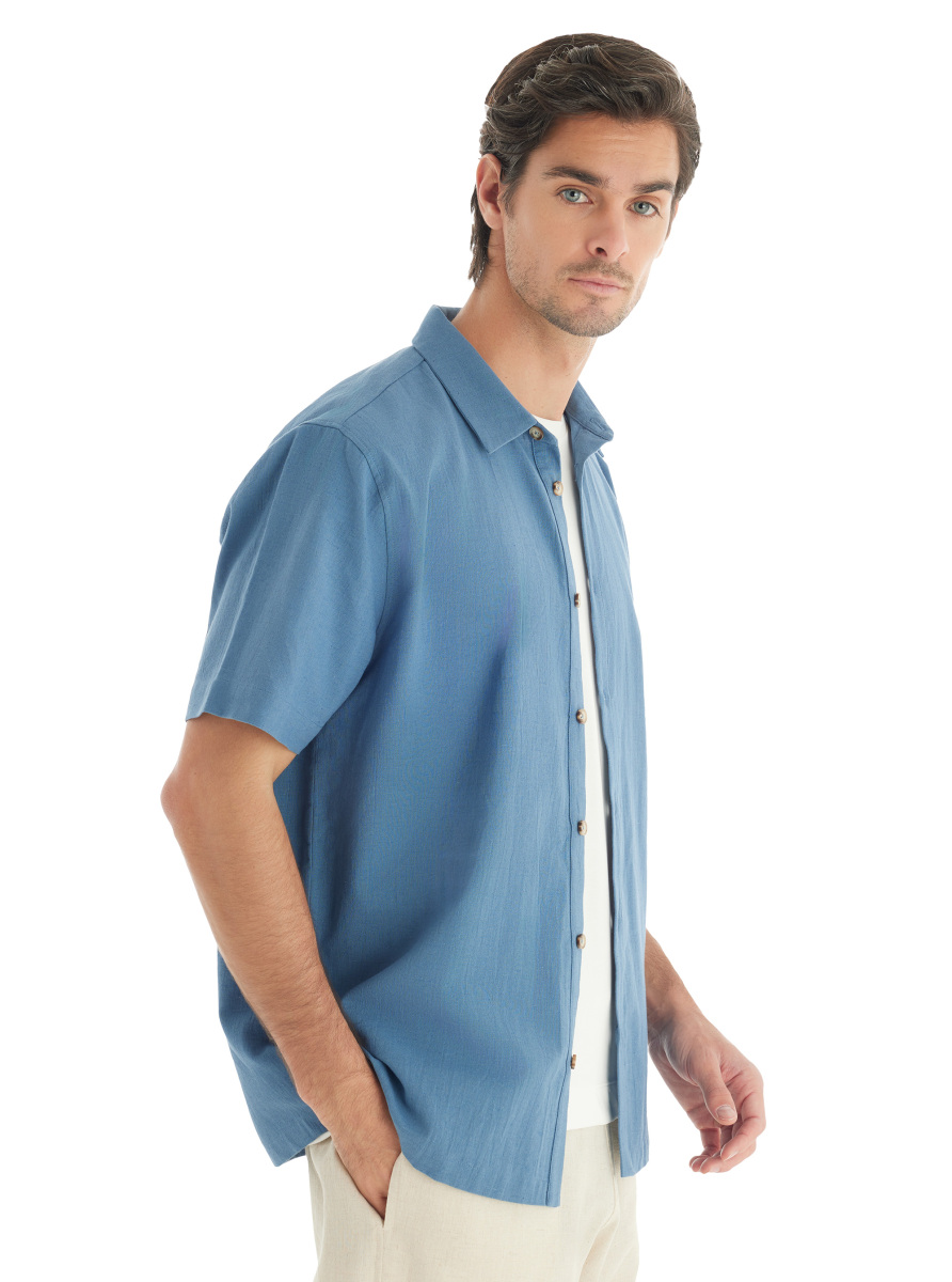 Erkek Gömlek 40738 - Mavi - 1