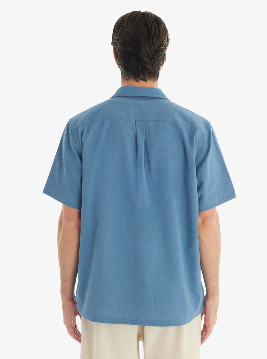 Erkek Gömlek 40738 - Mavi - 4