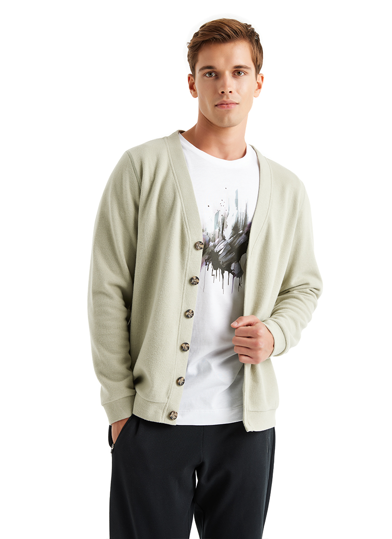 Erkek Hırka 40597 - Yeşil - Blackspade