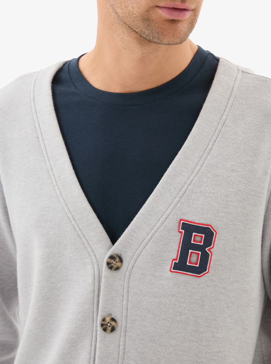 Erkek Hırka 40794 - Gri Melanj - 3