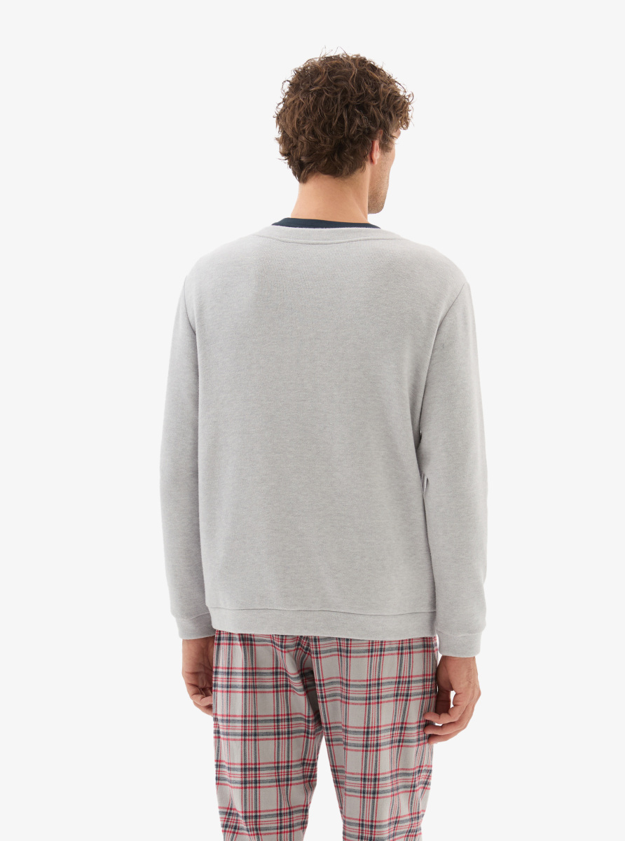 Erkek Hırka 40794 - Gri Melanj - 2