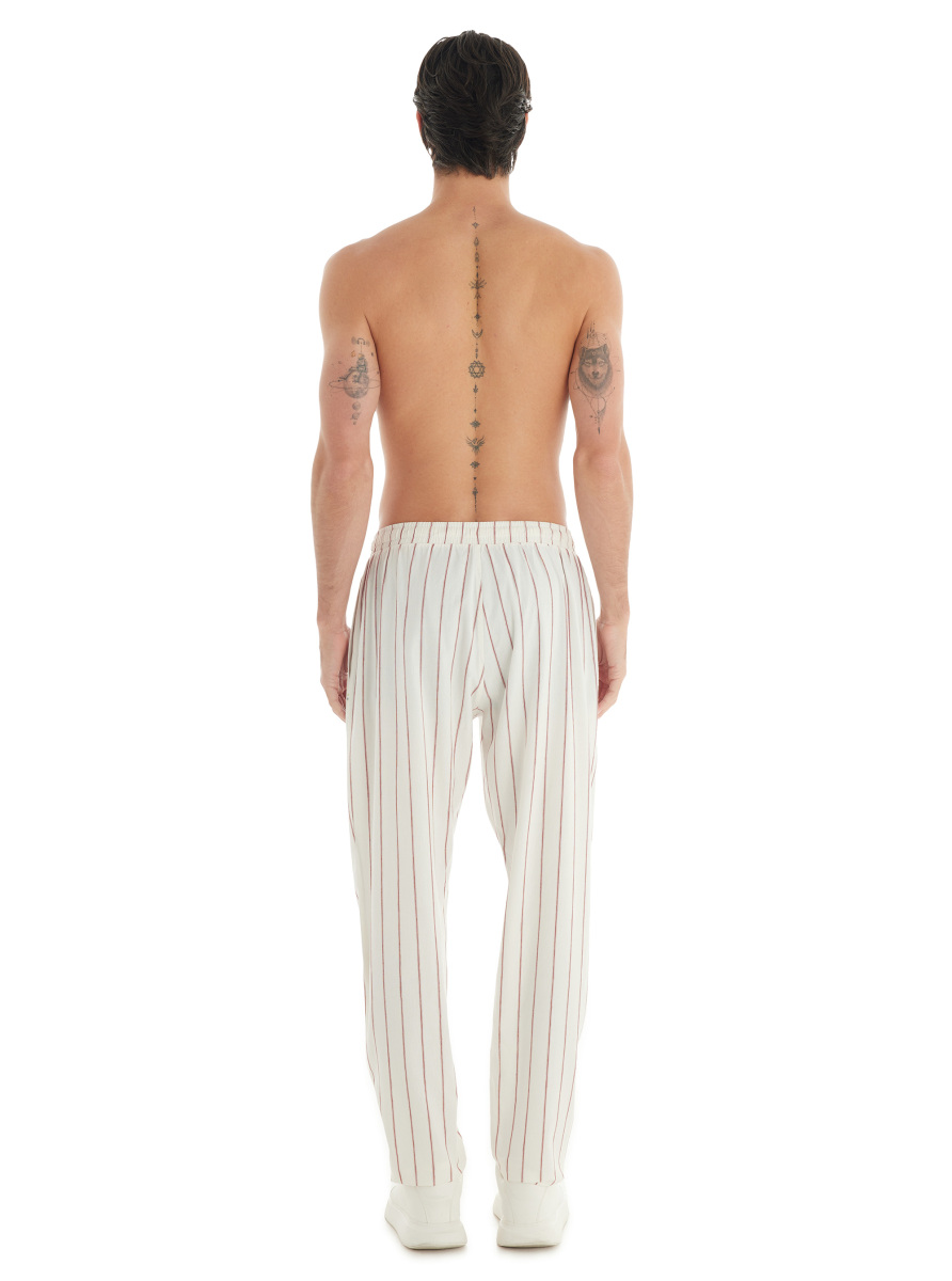 Erkek Pantolon 40722 - Bordo Çizgili - 5