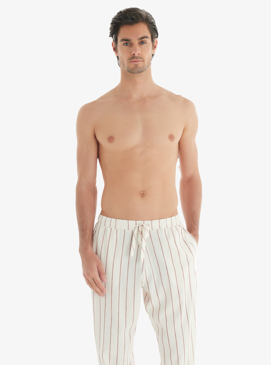 Erkek Pantolon 40722 - Bordo Çizgili - Blackspade