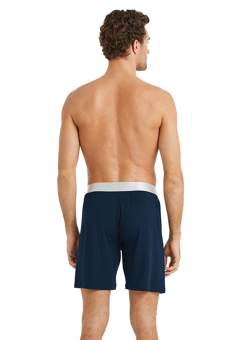 Erkek Modal Elastan Şort Silver 9314 - Lacivert - 2